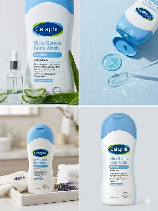 Cetaphil Ultra Gentle Bodywash , Sensitive for All Skin Types 16.9fl/oz