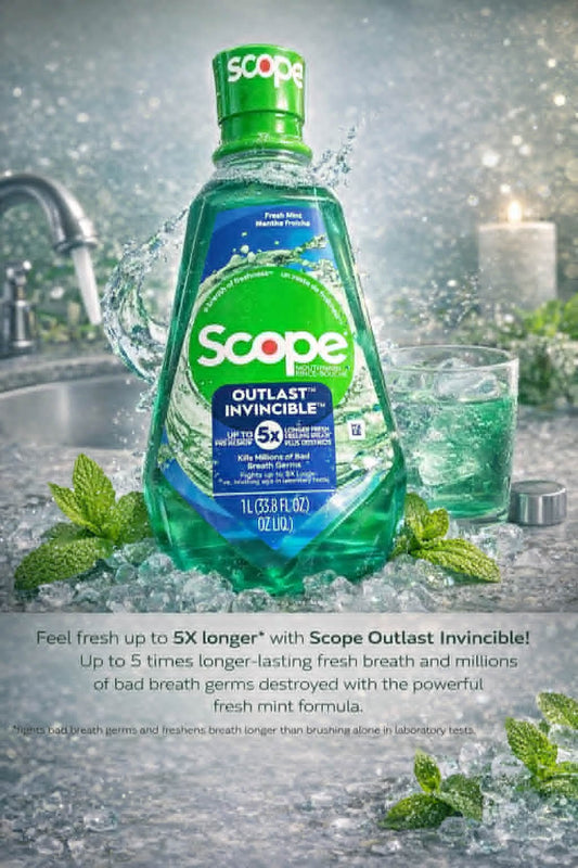 Scope Mouthwash-Fresh Mint-1L (33.8 fl oz)