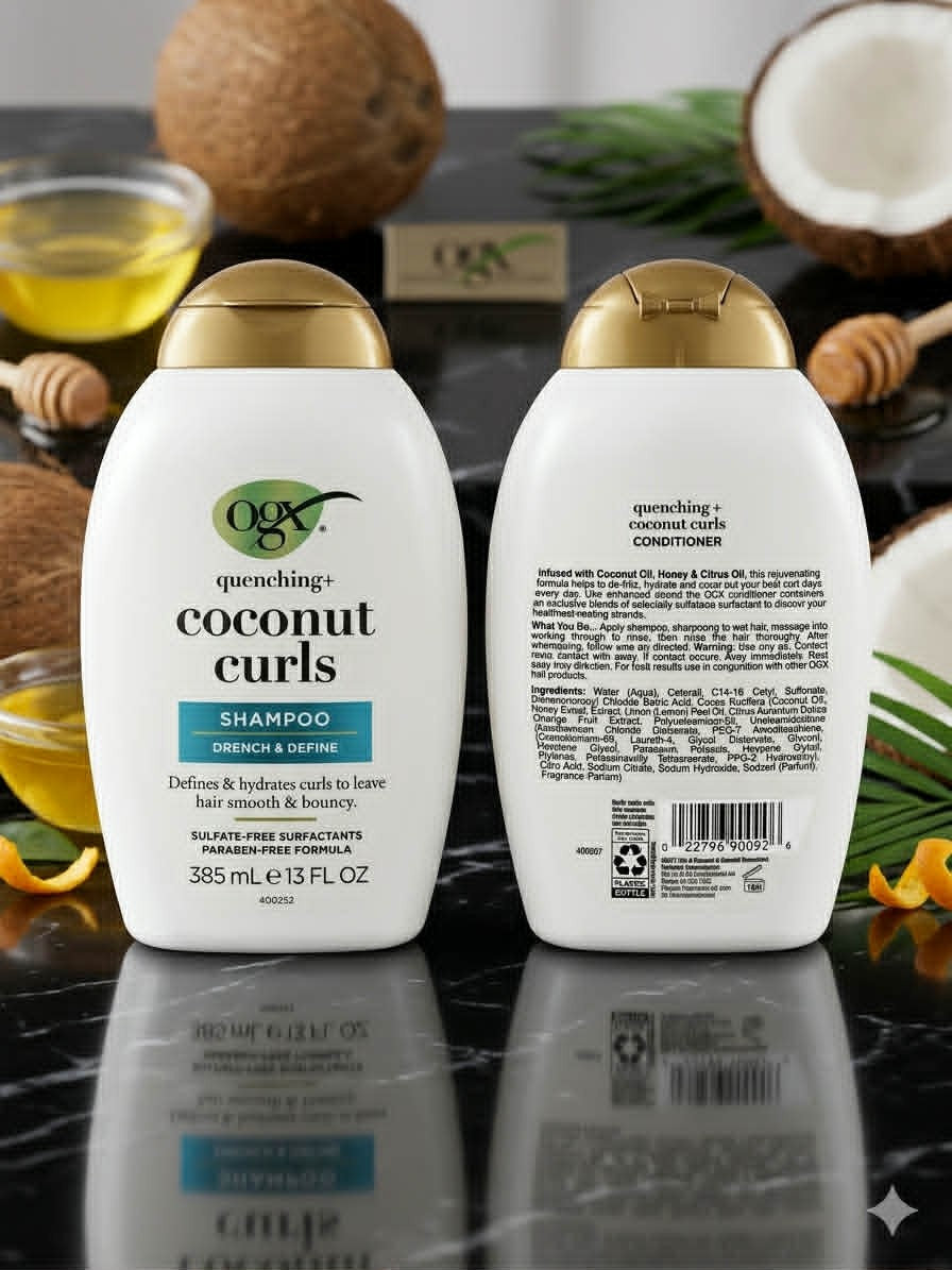 OGX Quenching + Coconut Curls Shampoo & Conditioner Set (13 fl/oz each)