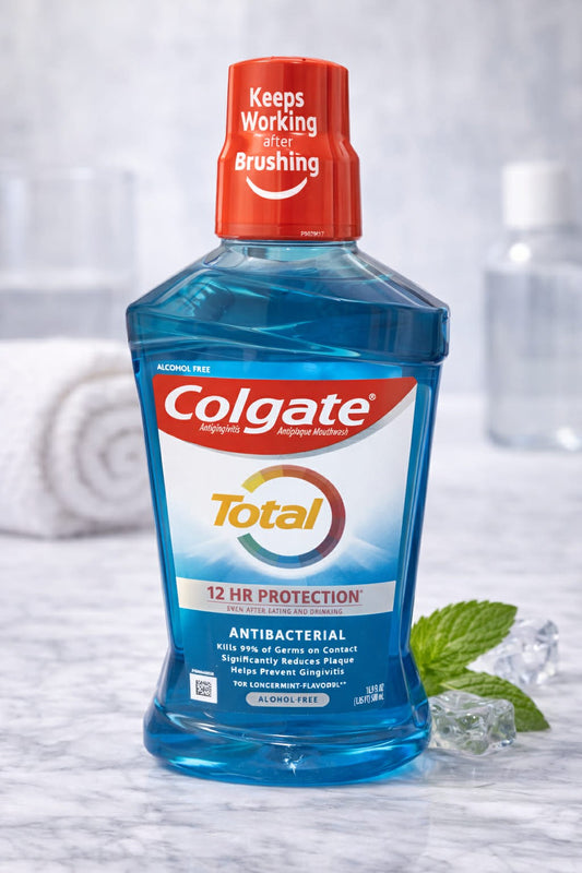 Colgate Total- Mouthwash 12Hour Protection ,Antibacterial ,Peppermint 16.9FL OZ