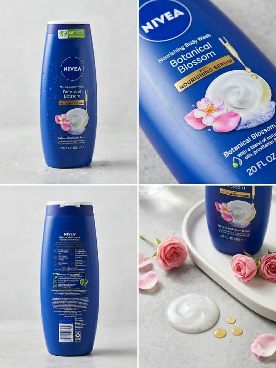 Nivea-Botanical Blossom Scent Bodywash 20FL OZ