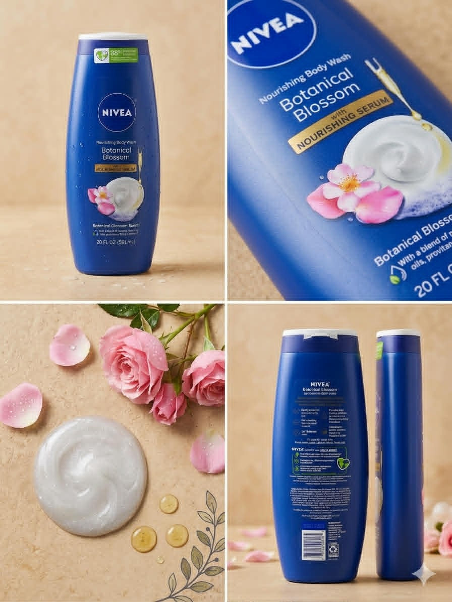 Nivea-Botanical Blossom Scent Bodywash 20FL OZ
