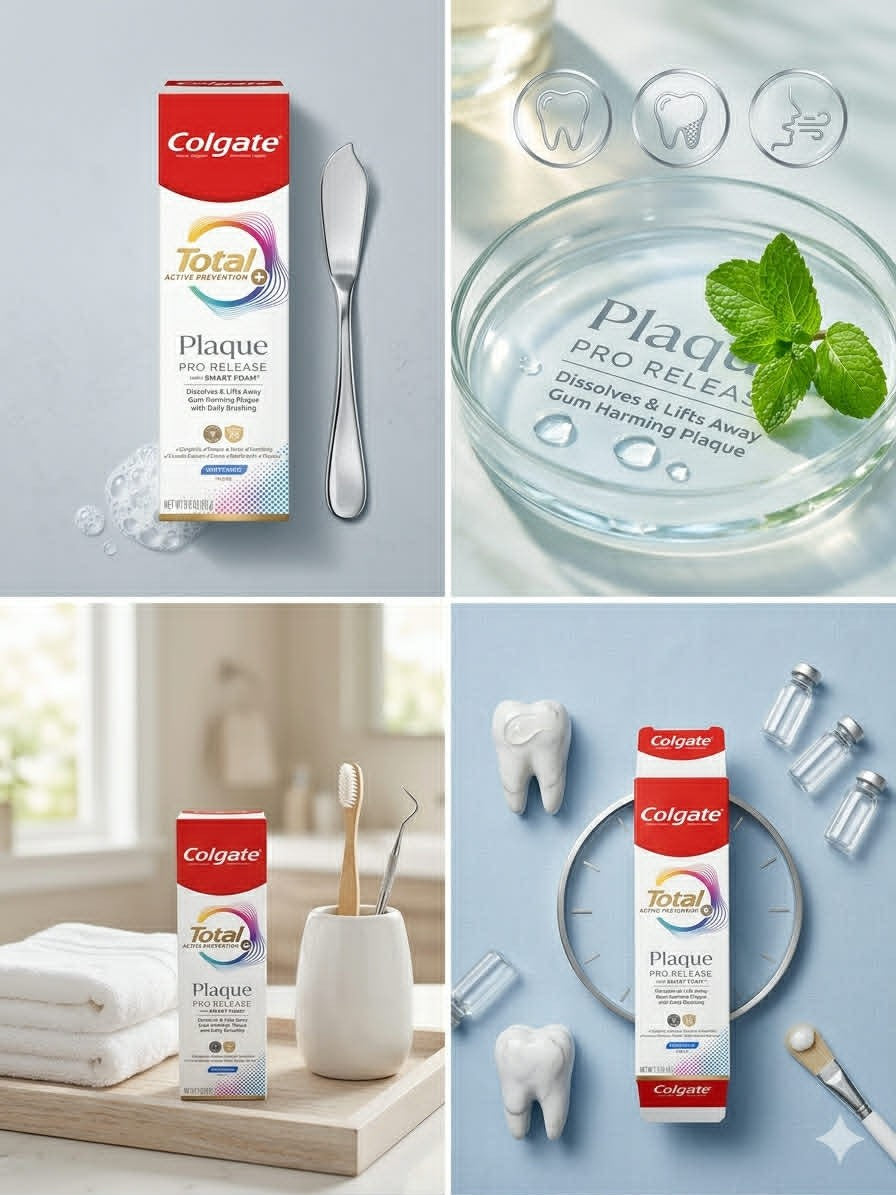 Colgate Total Active Prevention-Plaque Pro Release with Smart Foam 3.0 oz