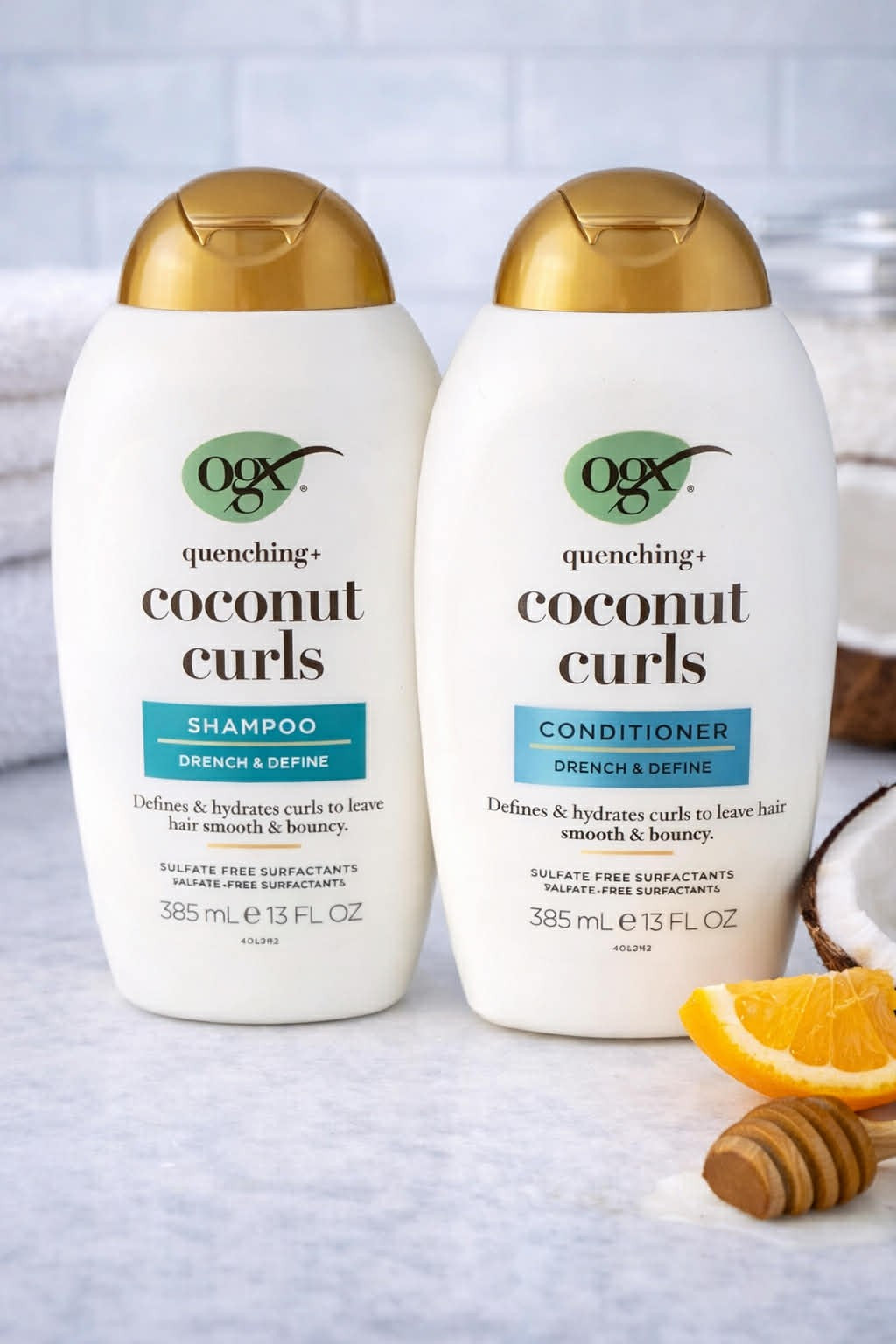 OGX Quenching + Coconut Curls Shampoo & Conditioner Set (13 fl/oz each)