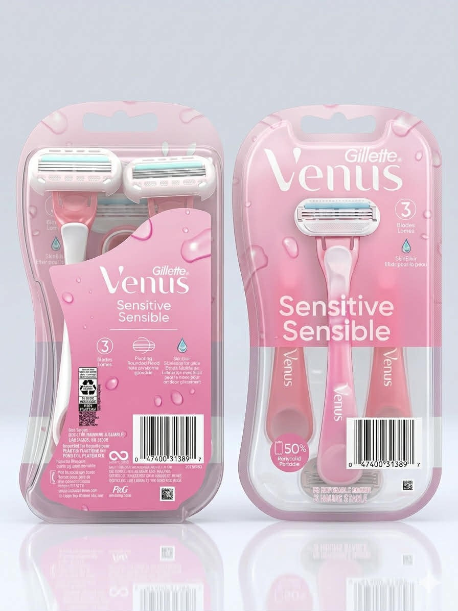 Gillette Venus-3Pack  Disposables Razors -Sensitive Sensible