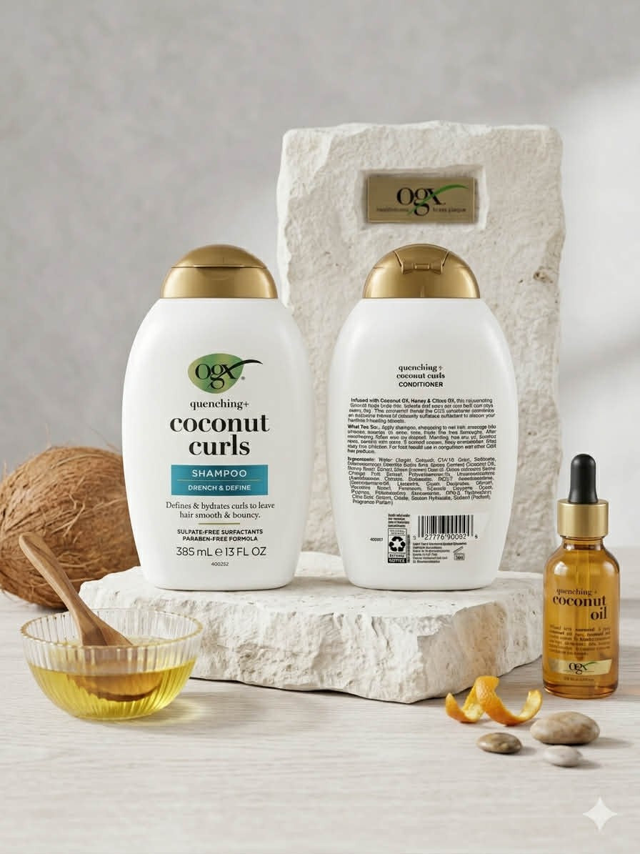OGX Quenching + Coconut Curls Shampoo & Conditioner Set (13 fl/oz each)