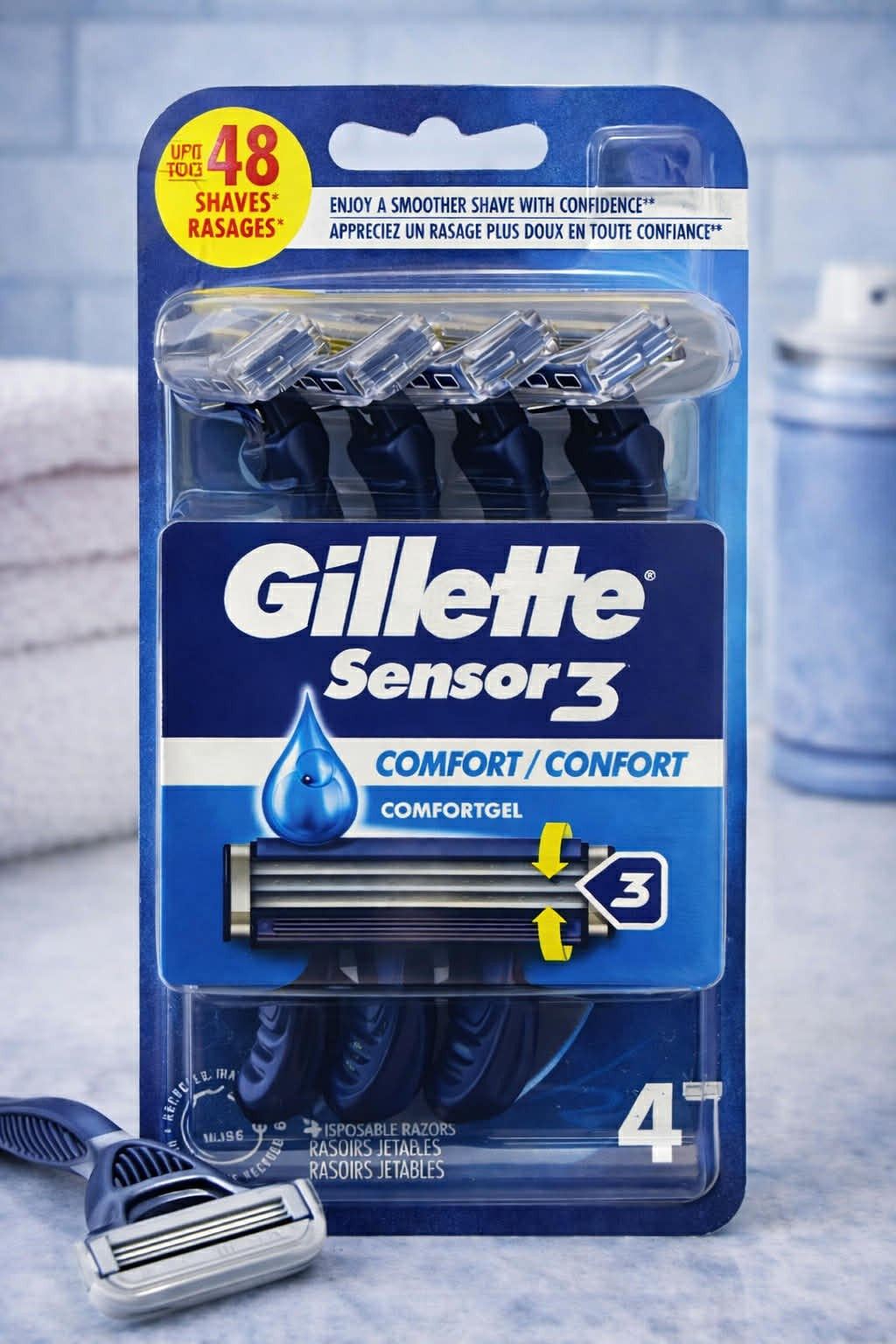 Gillette Sensor 3 -Disposable Razors 4 Pack