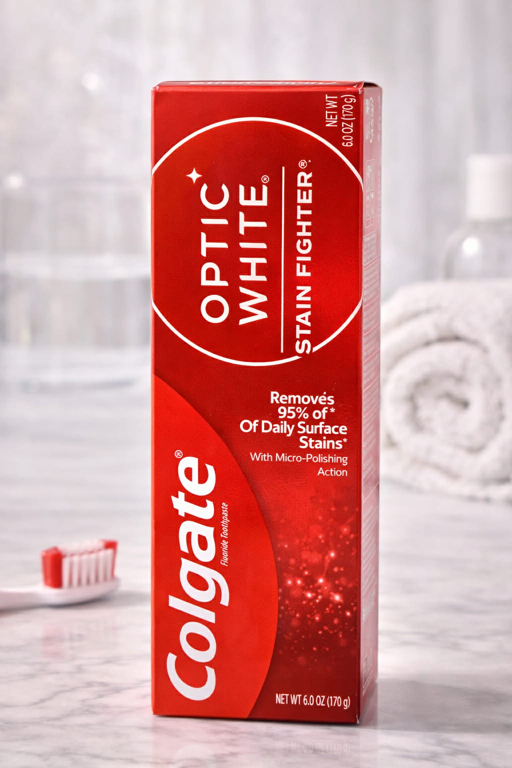 Colgate -Optic White, Stain Fighter-Clean Mint Paste 6.0oz